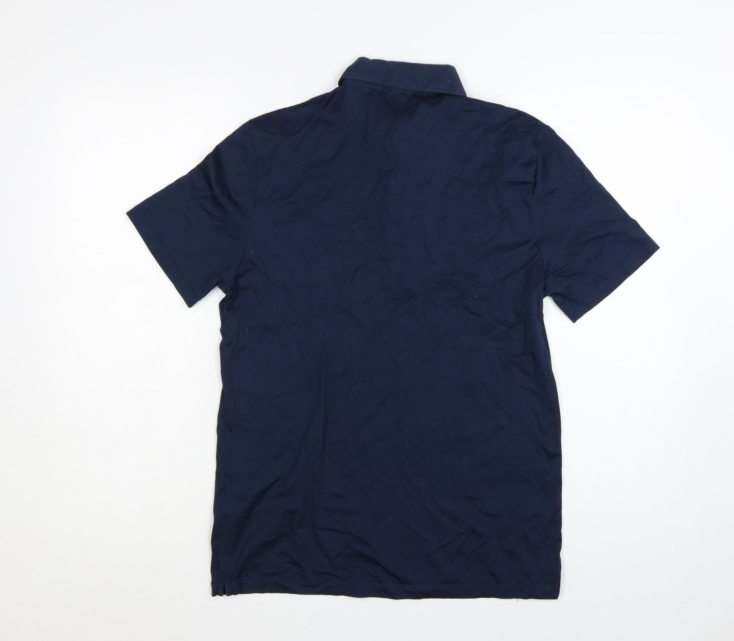 Reiss Men's Blue Egyptian Cotton Polo Shirt Size S Regular Fit