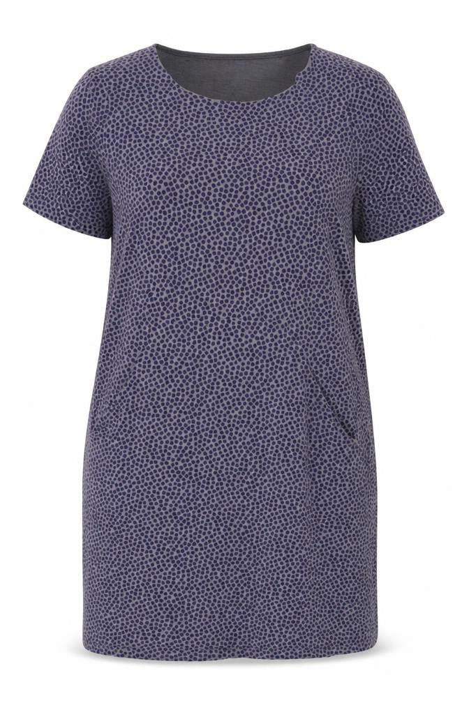 Boden Women Purple Polka Dot Cotton Shift Dress Size 16L Casual