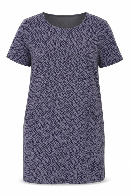 Boden Women Purple Polka Dot Cotton Shift Dress Size 16L Casual