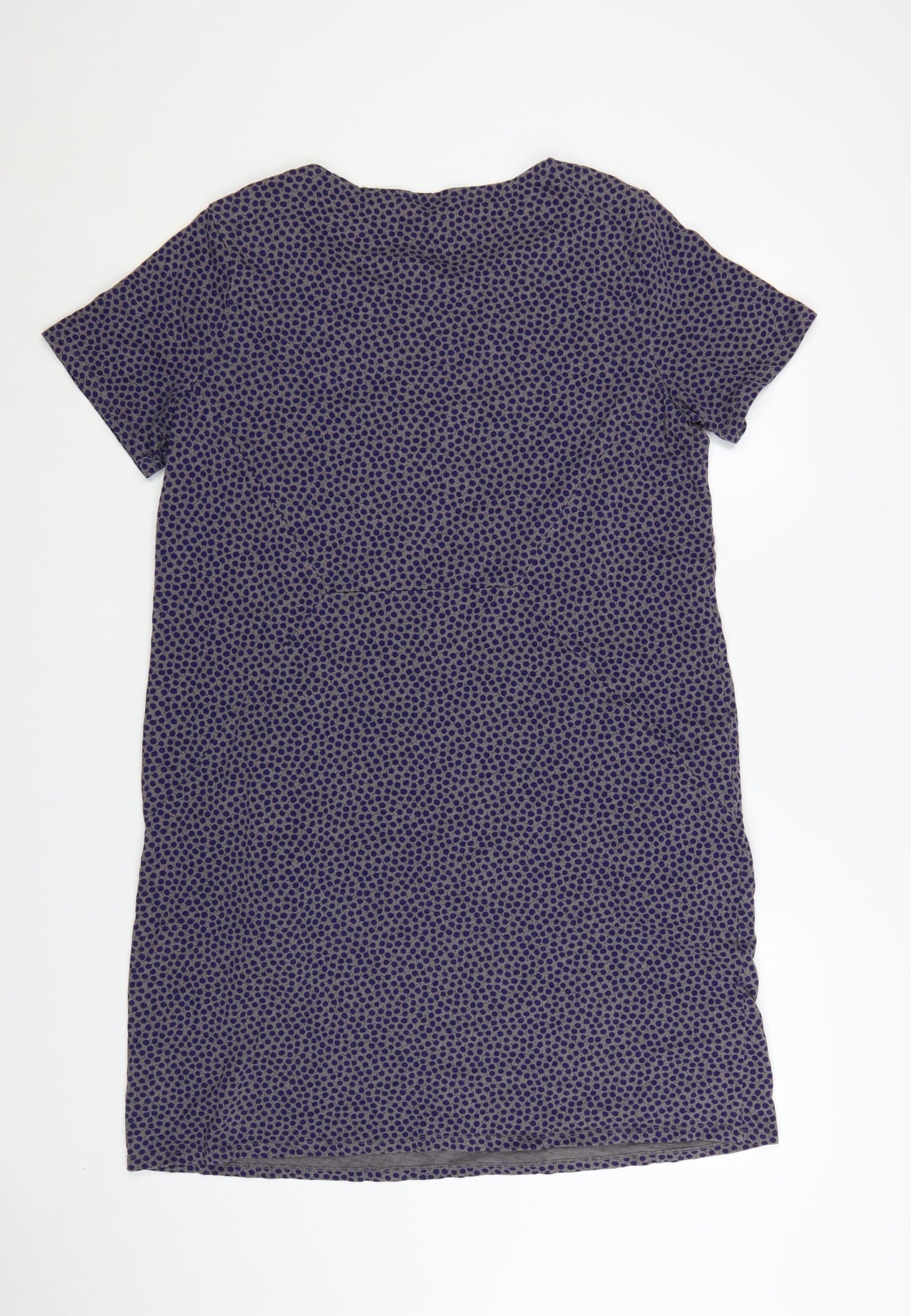 Boden Women Purple Polka Dot Cotton Shift Dress Size 16L Casual