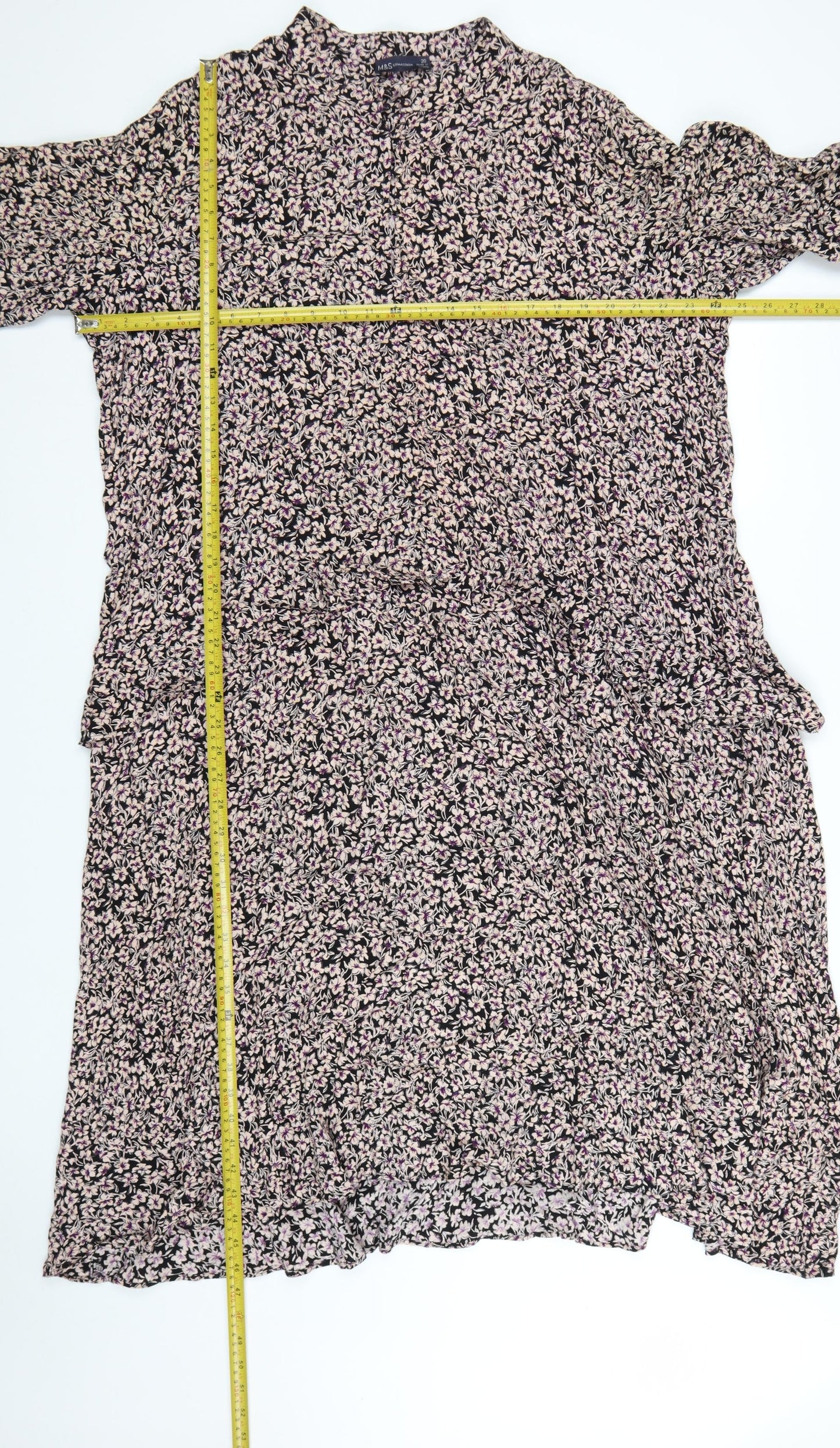 Marks and Spencer Women’s Multicoloured Floral Midi A-Line Dress Size 20