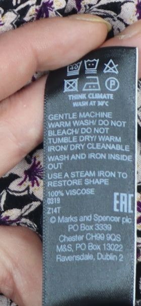 Marks and Spencer Women’s Multicoloured Floral Midi A-Line Dress Size 20