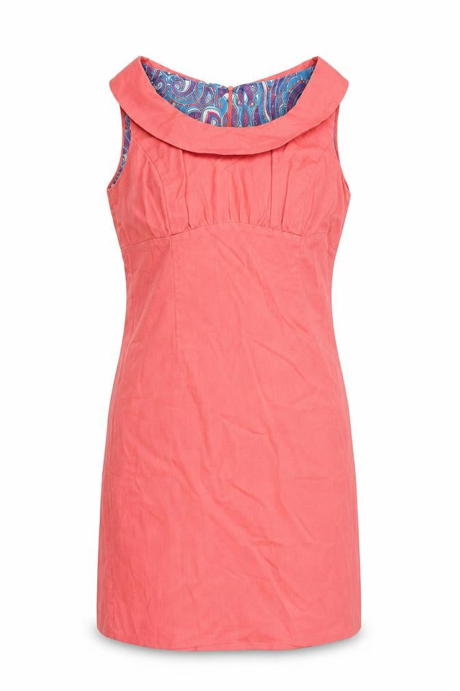 Donna Ricco Women’s Pink Cotton Knee Length Sheath Dress Size 10