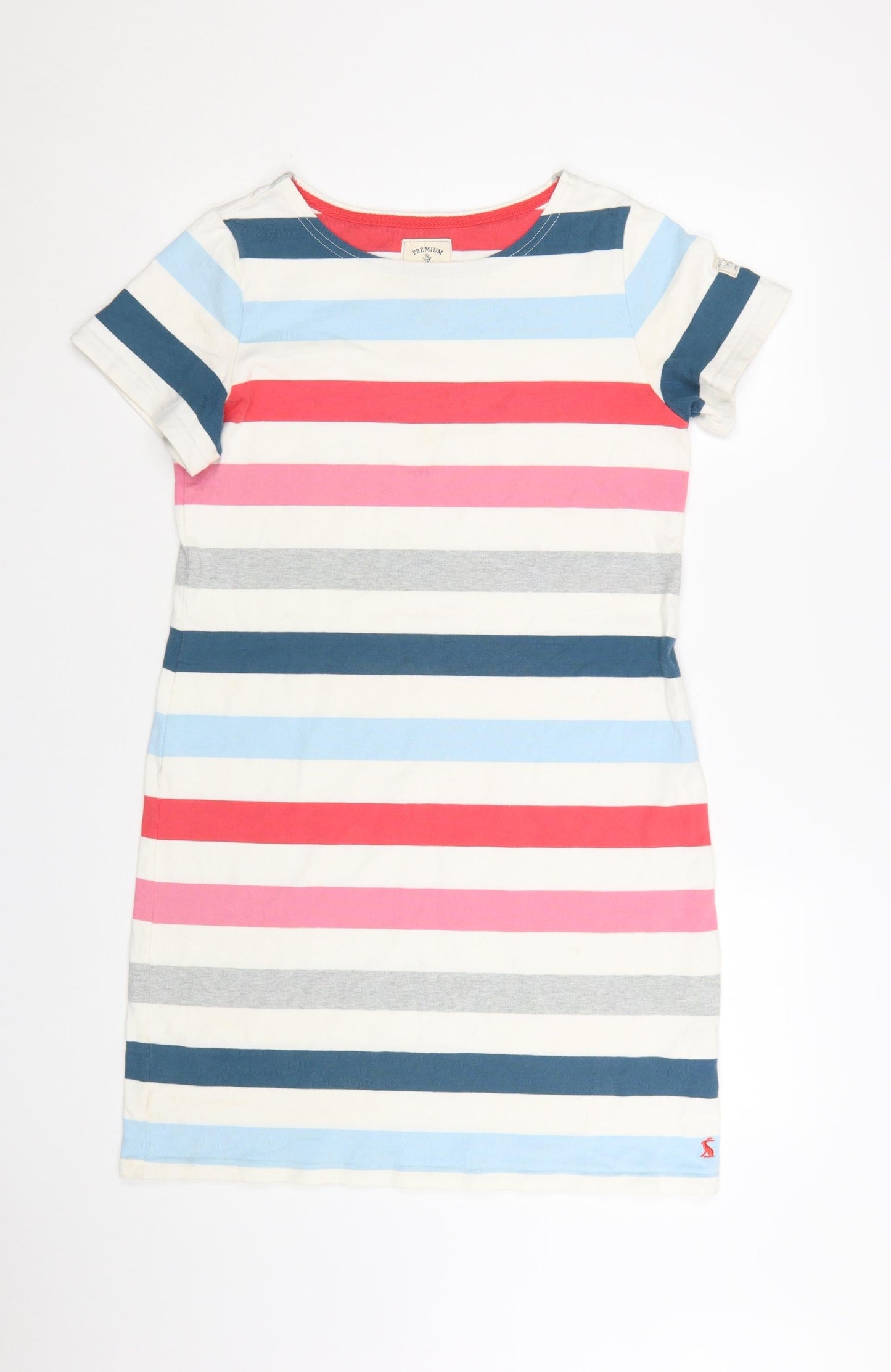 Joules Women’s Multicoloured Striped Cotton T-Shirt Dress Size 12