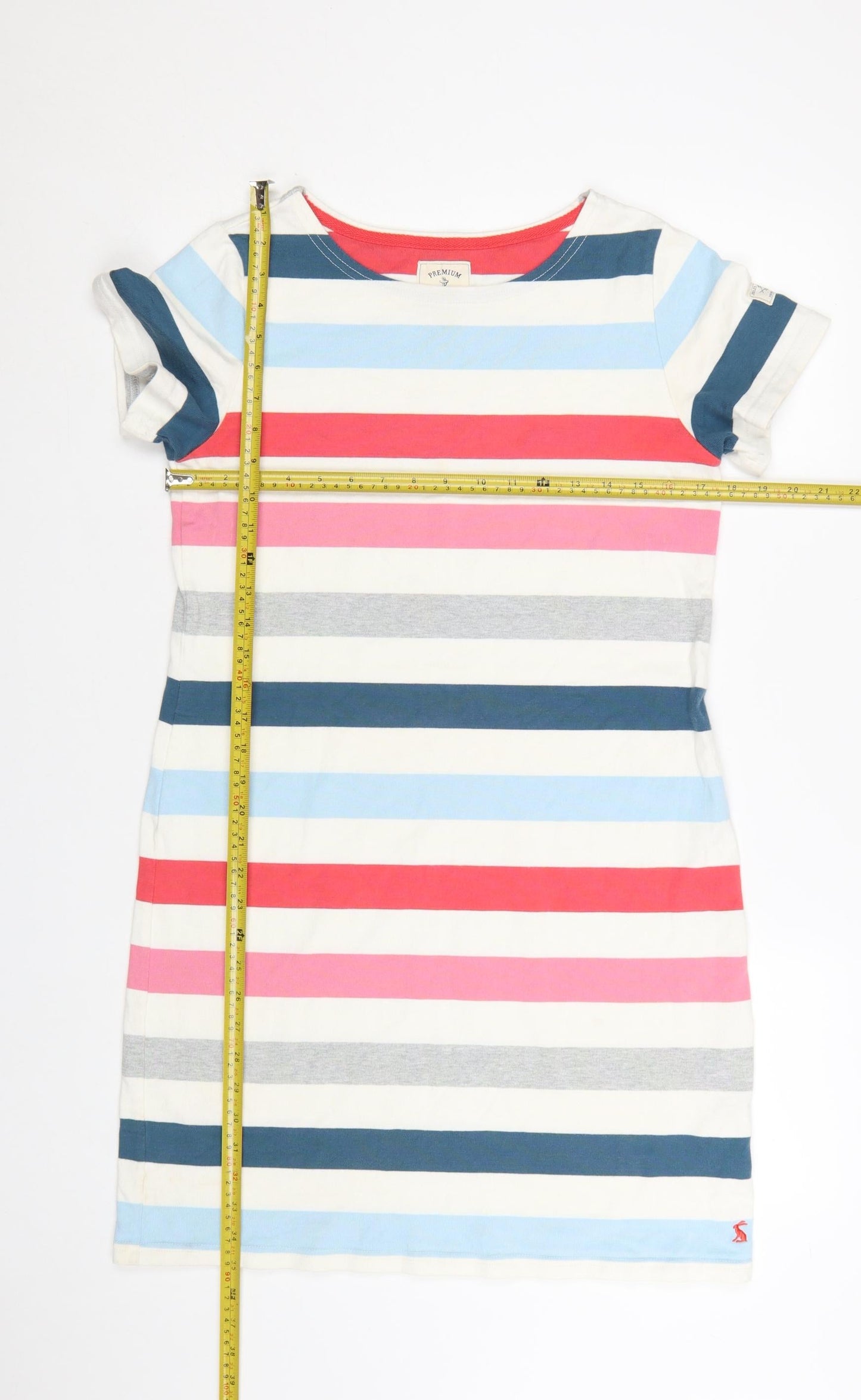 Joules Women’s Multicoloured Striped Cotton T-Shirt Dress Size 12
