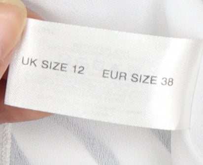 Elements Amanda Wakeley Womens Black White Fit & Flare Dress Size 12