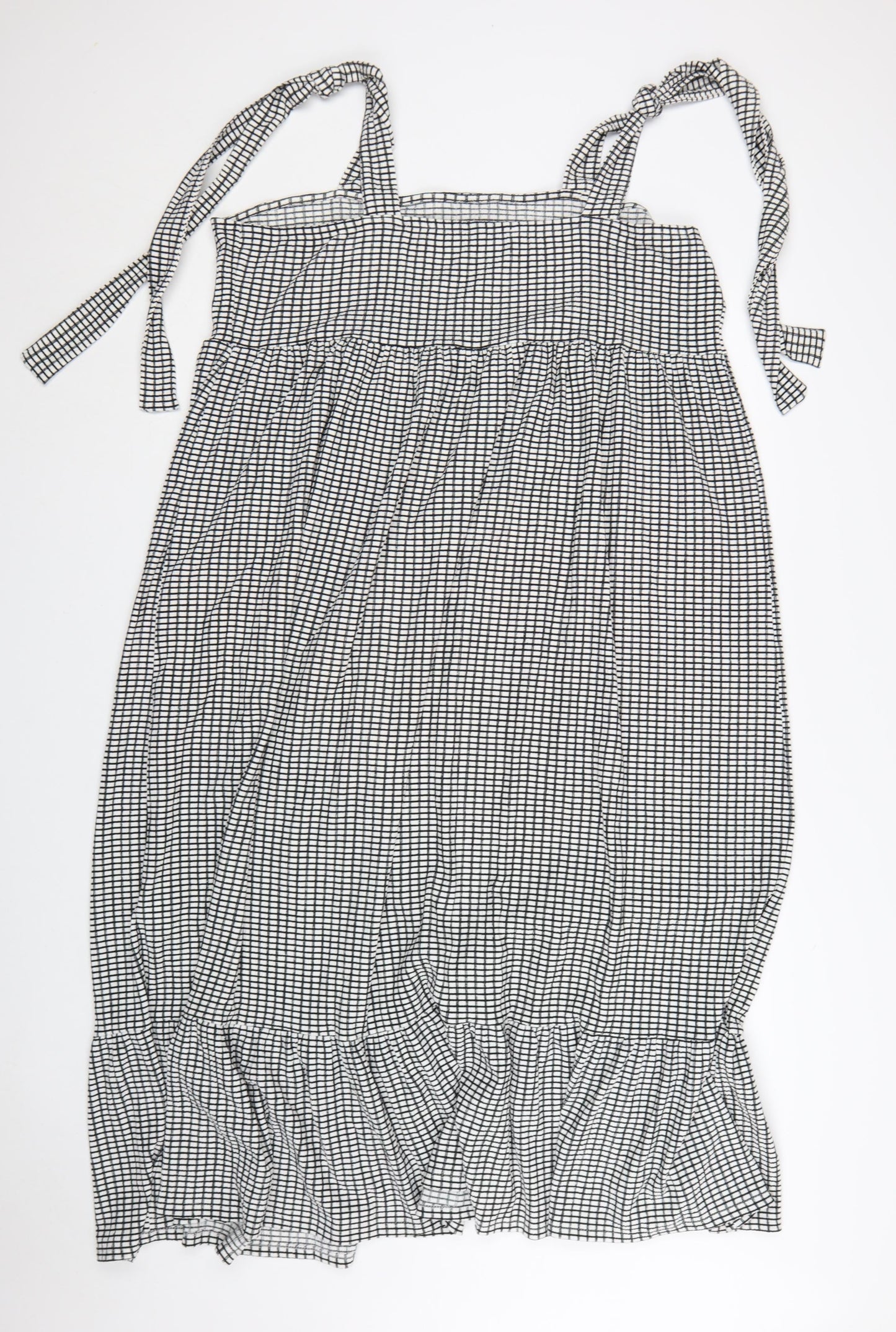 Marks and Spencer Women’s Black Check Tall Midi Slip Dress Size 20