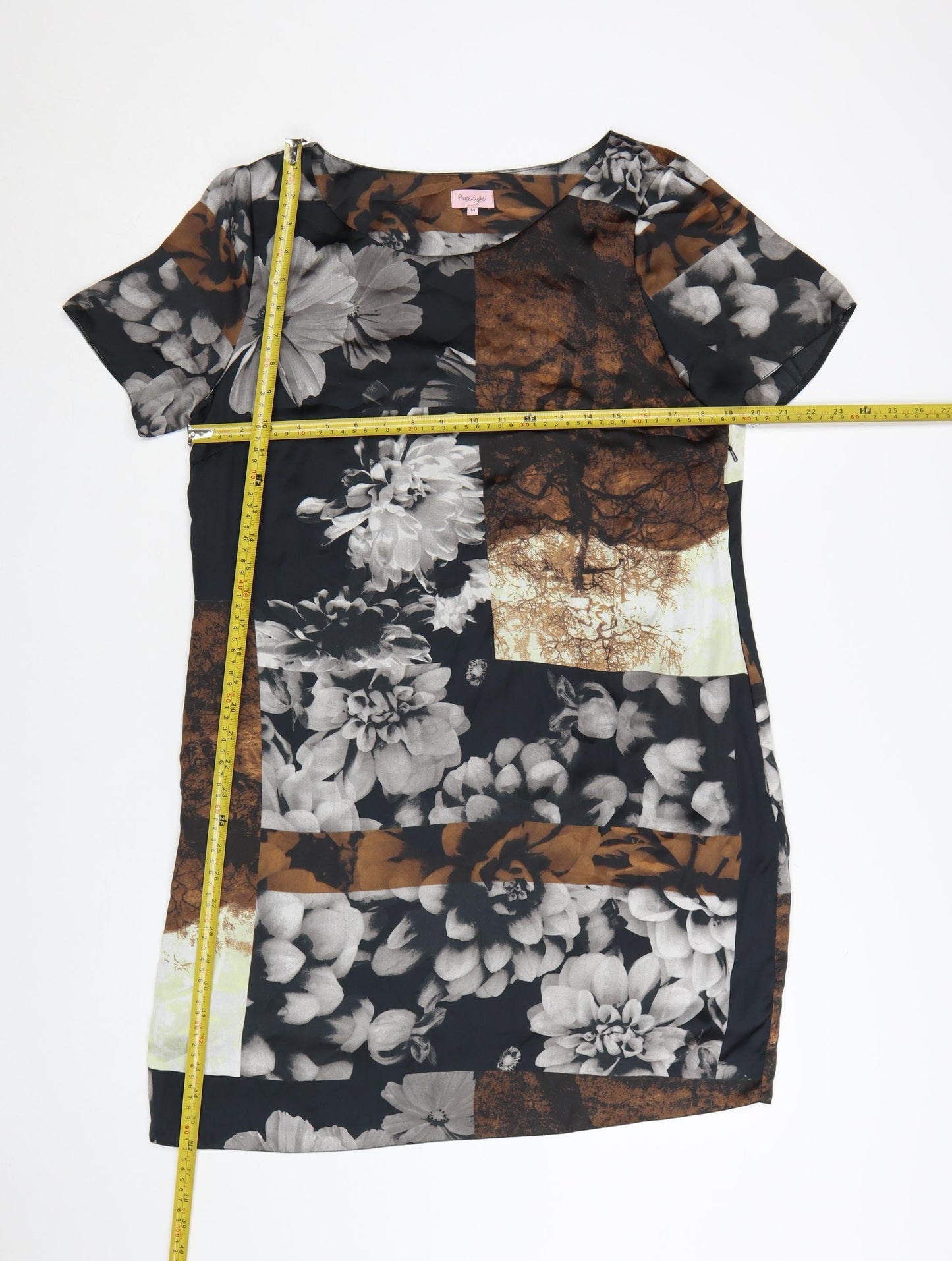 Phase Eight Women's Multicoloured Floral Shift Dress Size 14
