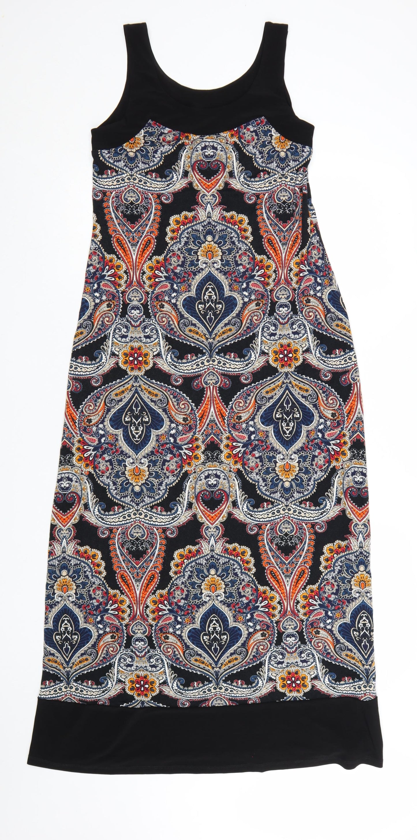 Wallis Petite Multicoloured Paisley Midi Tank Dress UK 10