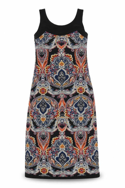 Wallis Petite Multicoloured Paisley Midi Tank Dress UK 10