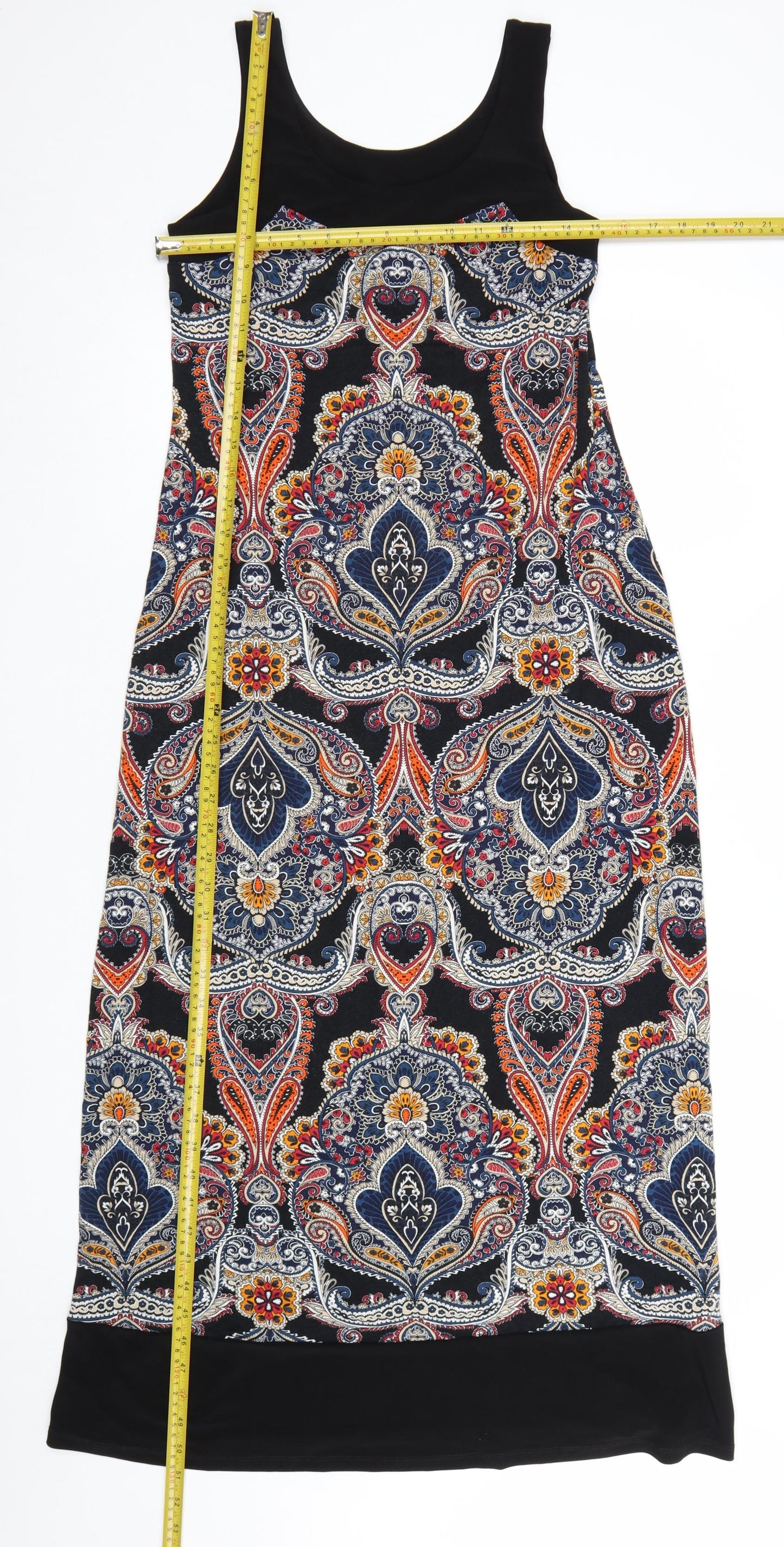 Wallis Petite Multicoloured Paisley Midi Tank Dress UK 10