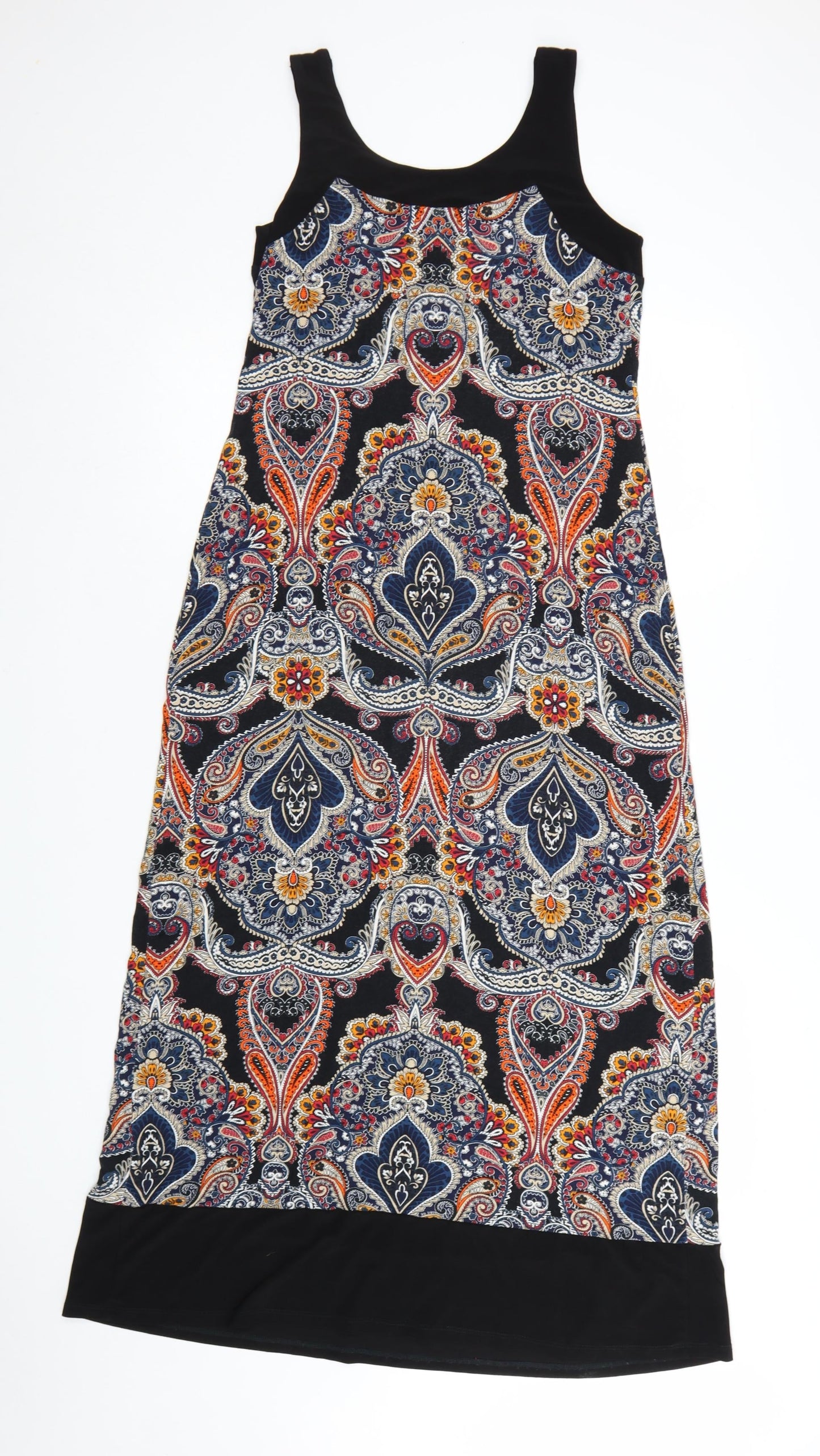 Wallis Petite Multicoloured Paisley Midi Tank Dress UK 10
