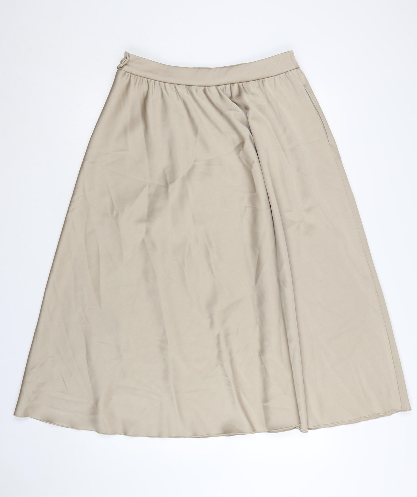Marks and Spencer Women Beige A-Line Midi Skirt Size 12