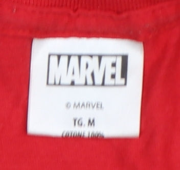 Marvel Men's Red Captain America Graphic T-Shirt Medium