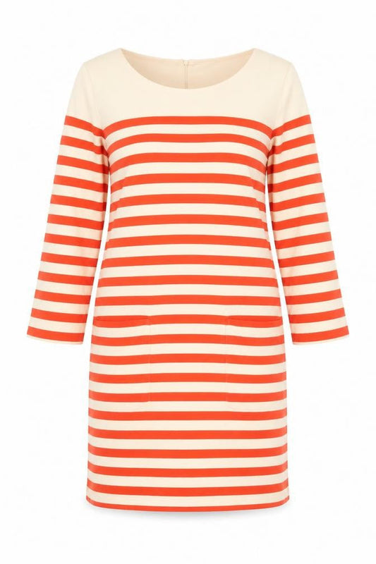 Whistles Women Multicoloured Size 8 Stripe Cotton Shift Dress