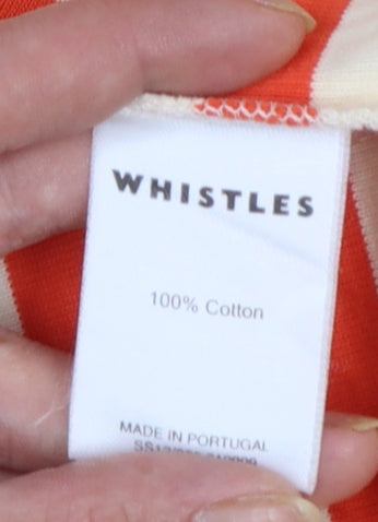 Whistles Women Multicoloured Size 8 Stripe Cotton Shift Dress