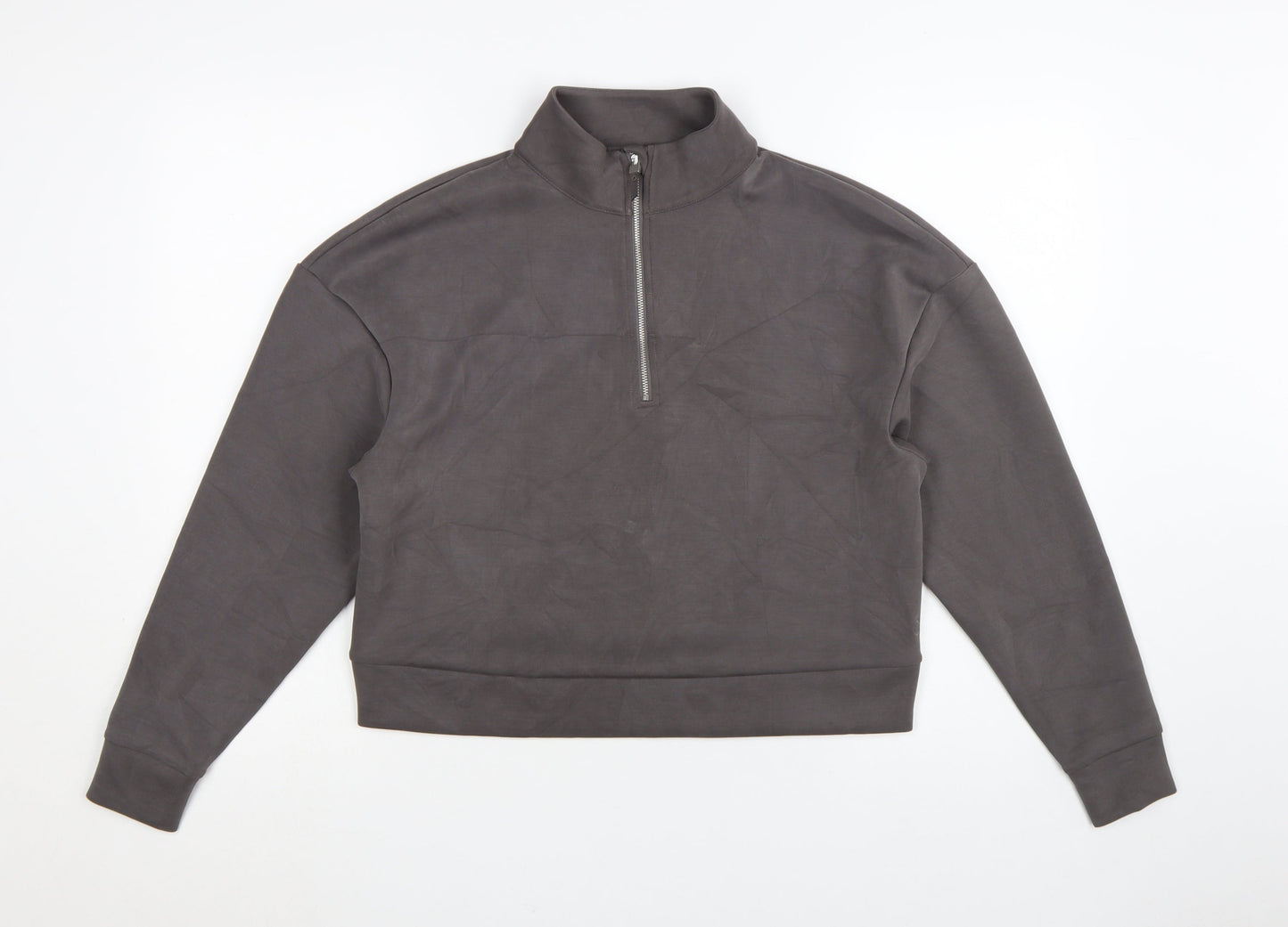 Marks and Spencer Goodmove Grey 1/2 Zip Sweatshirt Womens Size 12