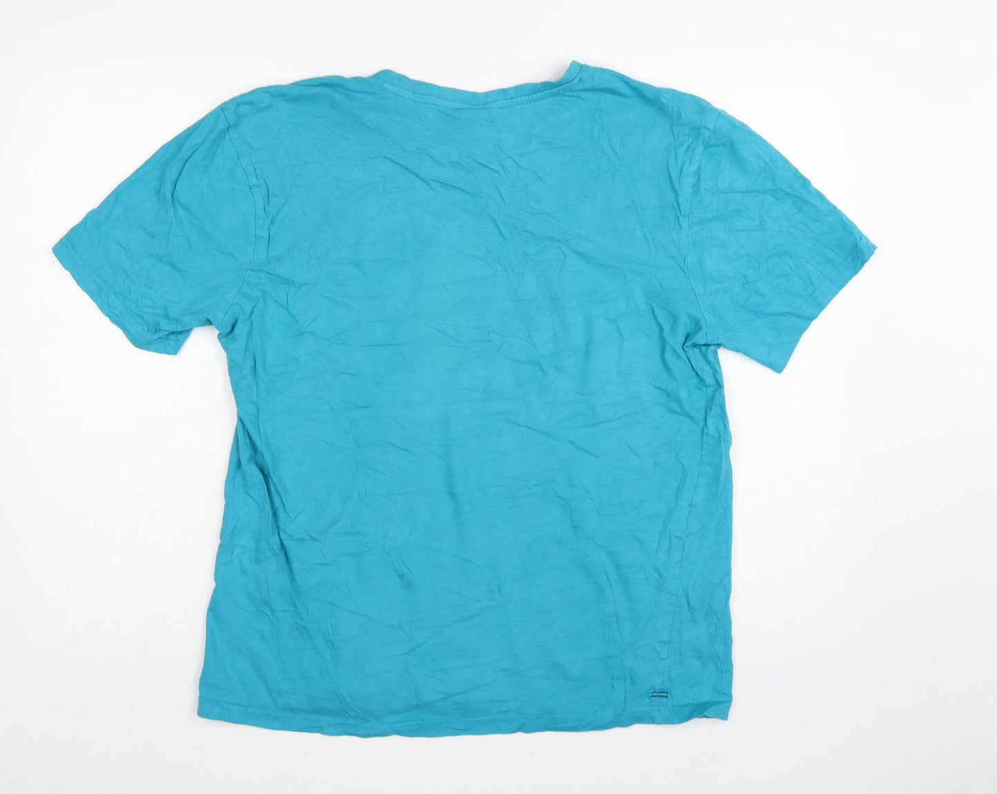 Slazenger Men’s Blue Crew Neck Short Sleeve Cotton T-Shirt Size M