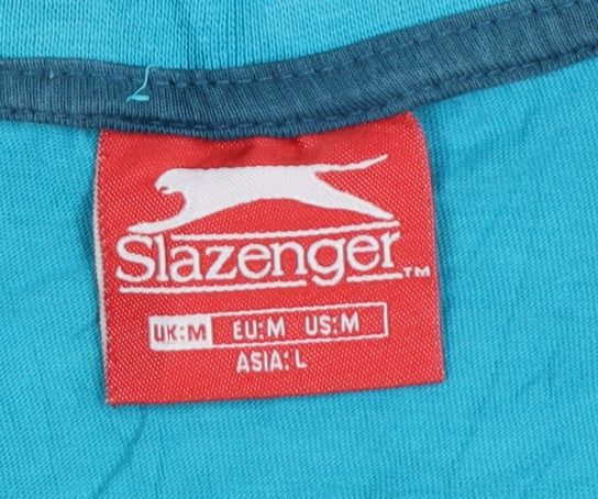 Slazenger Men’s Blue Crew Neck Short Sleeve Cotton T-Shirt Size M