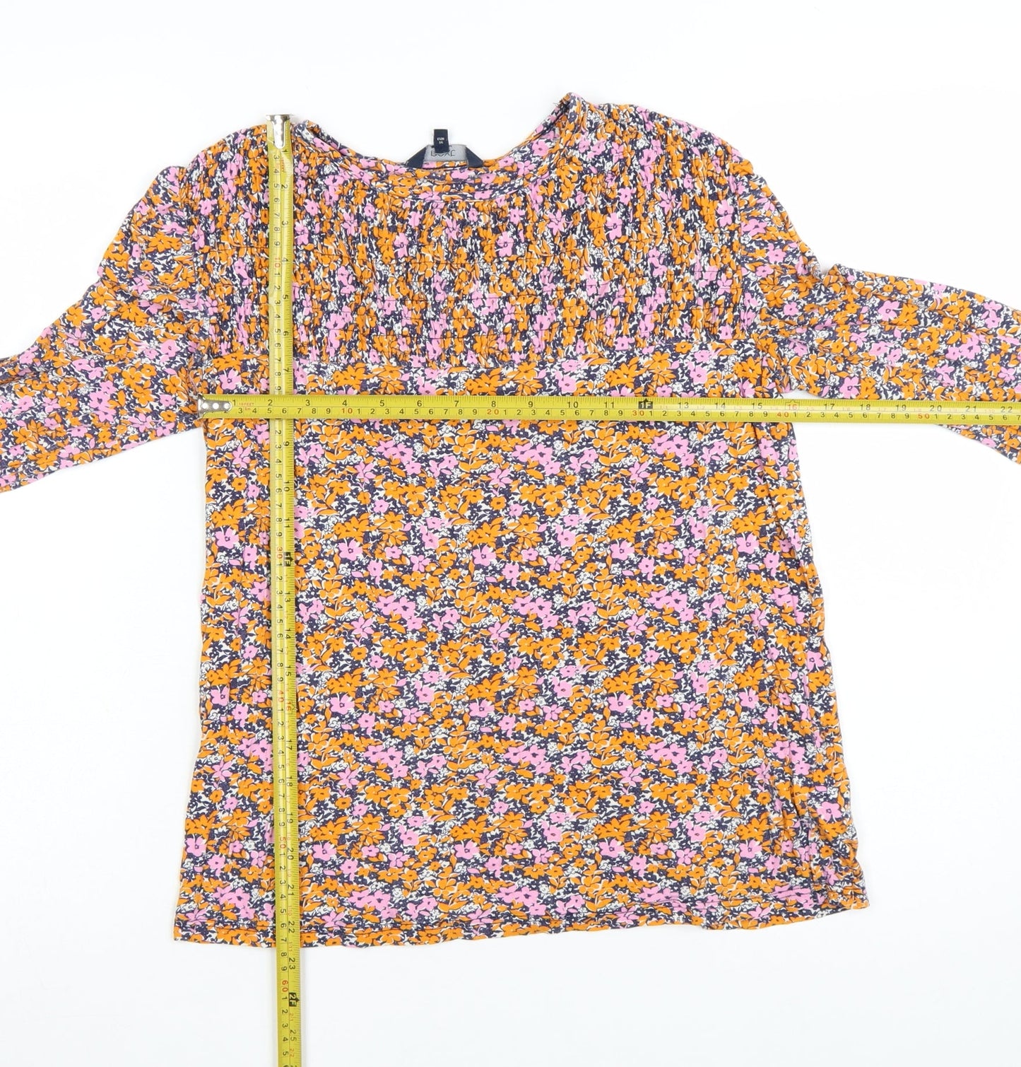 Next Women's Multicoloured Floral Long Sleeve Tunic Blouse Size 8