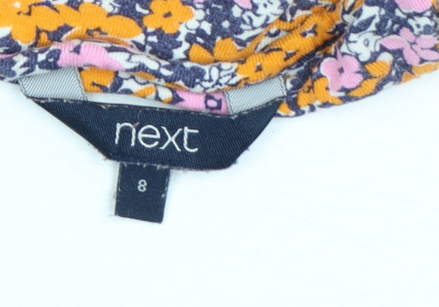 Next Women's Multicoloured Floral Long Sleeve Tunic Blouse Size 8