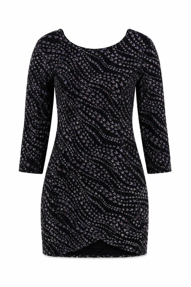 Quiz Women’s Black Glitter Bodycon Party Dress Size 12