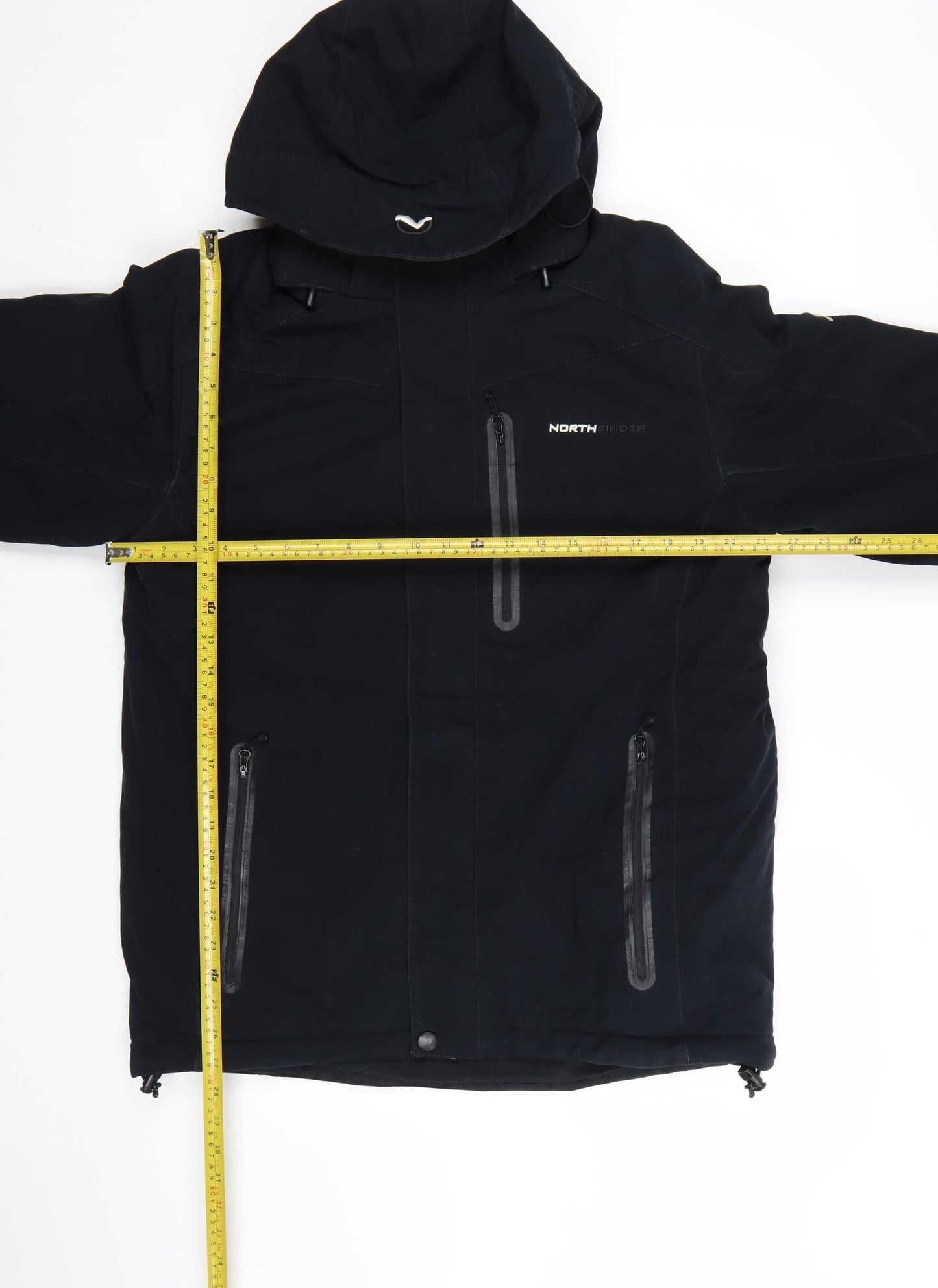 Northfinder Men's Black Softshell Hooded Winter Parka Jacket M