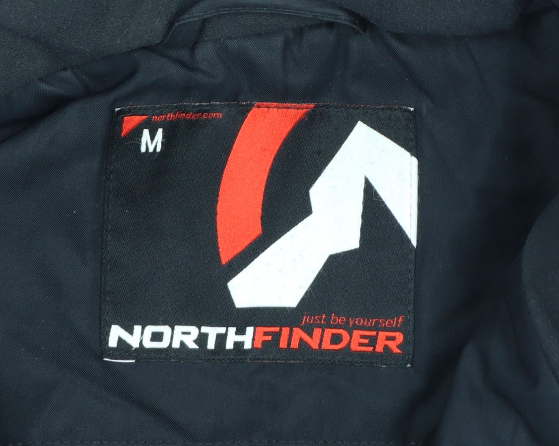 Northfinder Men's Black Softshell Hooded Winter Parka Jacket M