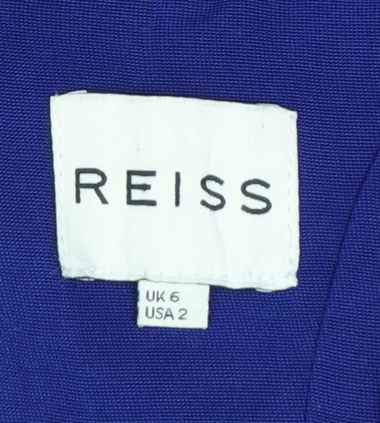 Reiss Women's Blue Bodycon Knee Length Sleeveless Dress UK 6