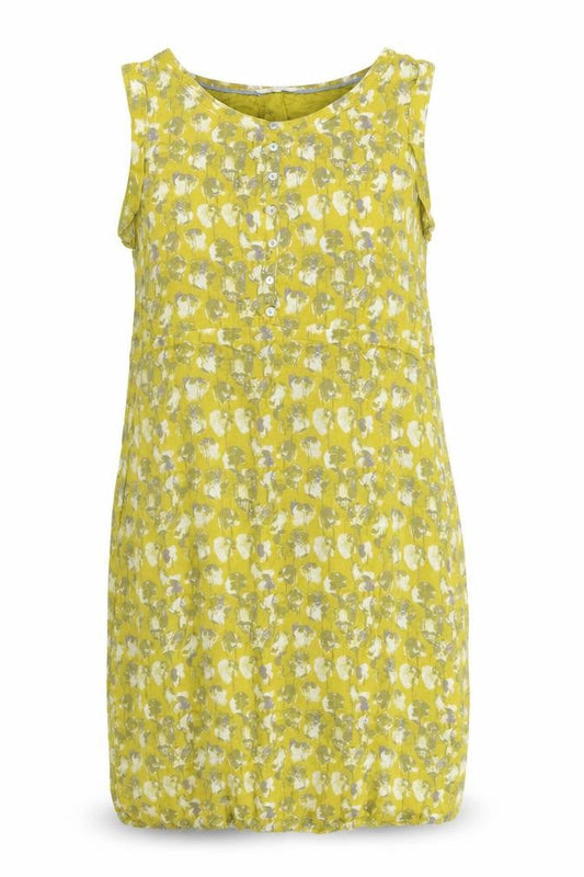 White Stuff Women’s Yellow Floral Sleeveless Shift Dress Size 12