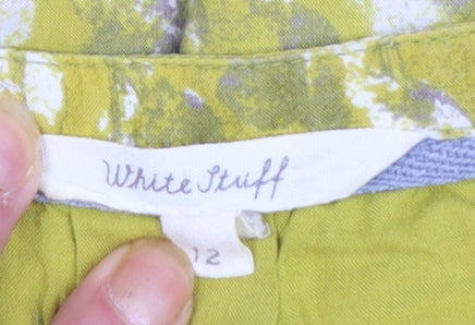 White Stuff Women’s Yellow Floral Sleeveless Shift Dress Size 12