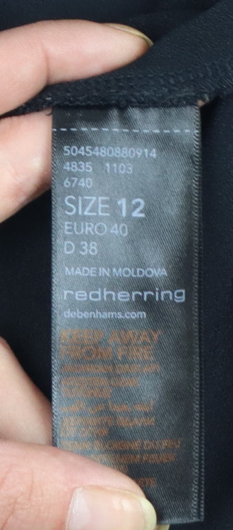 Red Herring Women’s Black Size 12 Pencil Midi Skirt