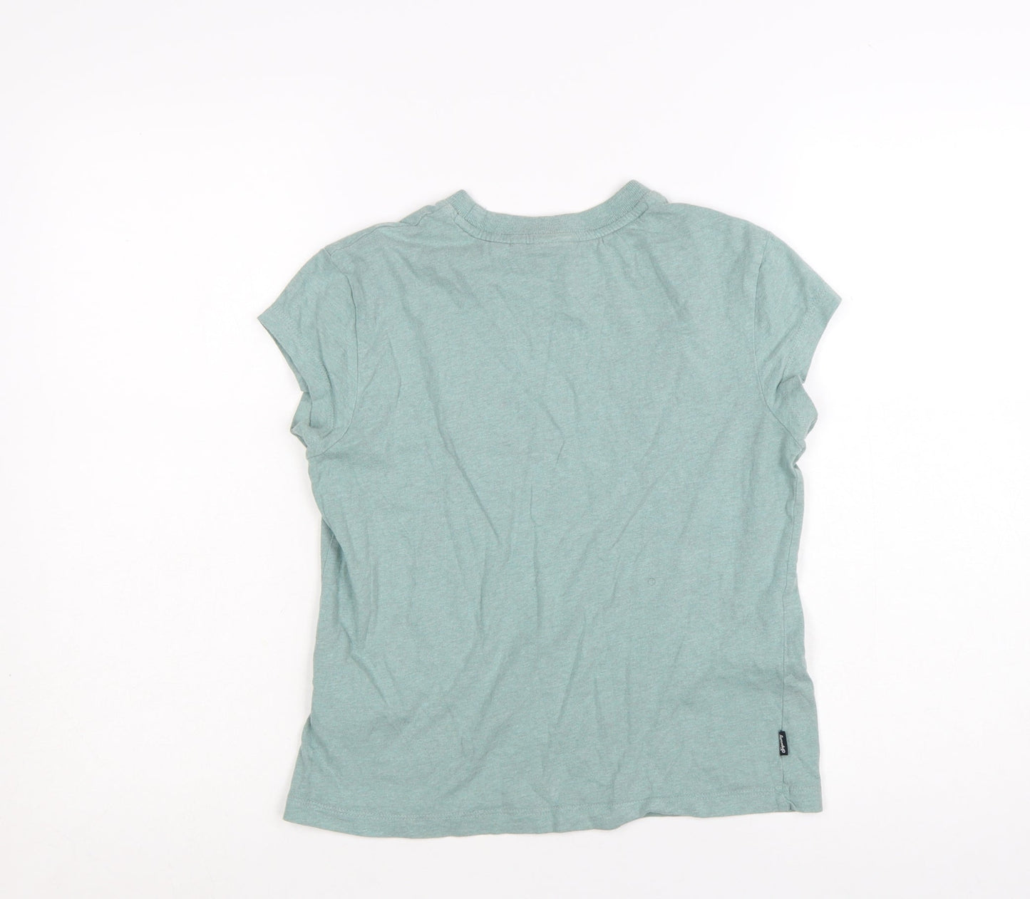 Superdry Womens Green Basic Jersey Cotton T-Shirt Size 10
