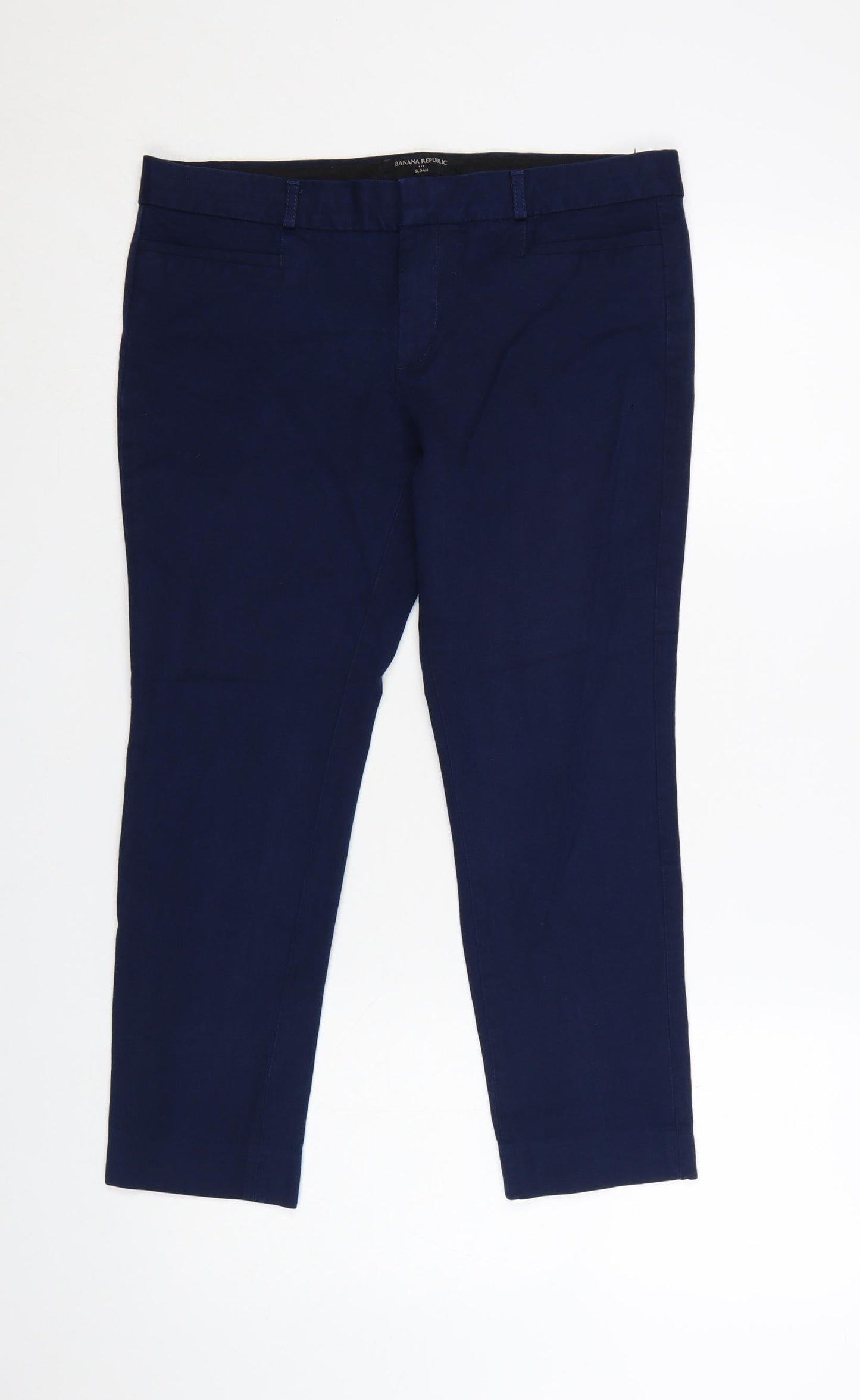 Banana Republic Women Petites Blue Slim Cropped Trousers Size 10