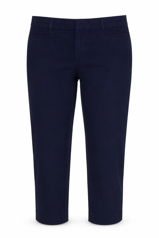 Banana Republic Women Petites Blue Slim Cropped Trousers Size 10