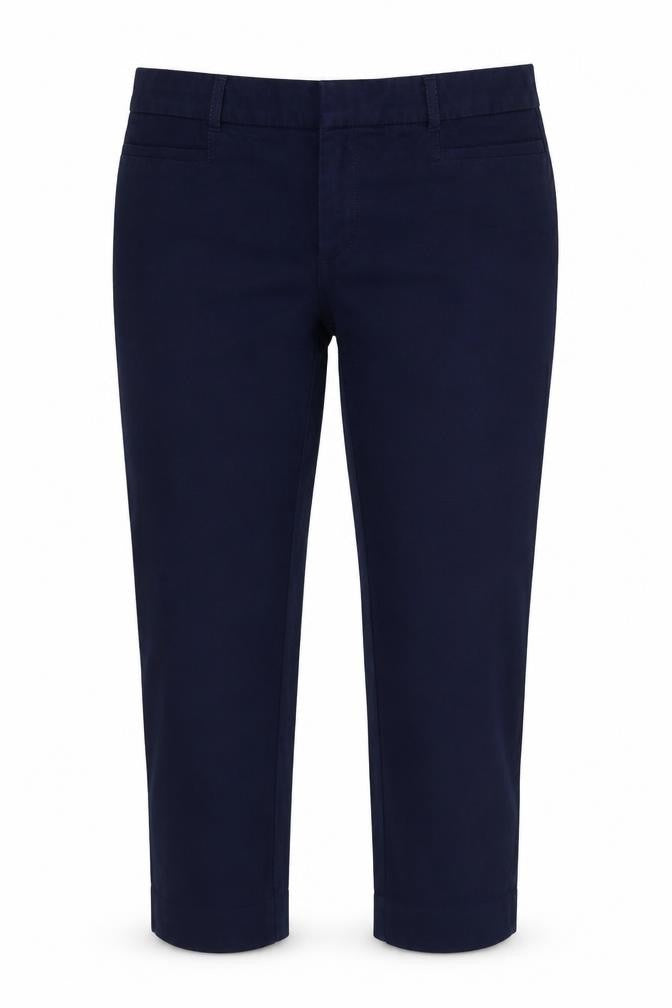 Banana Republic Women Petites Blue Slim Cropped Trousers Size 10