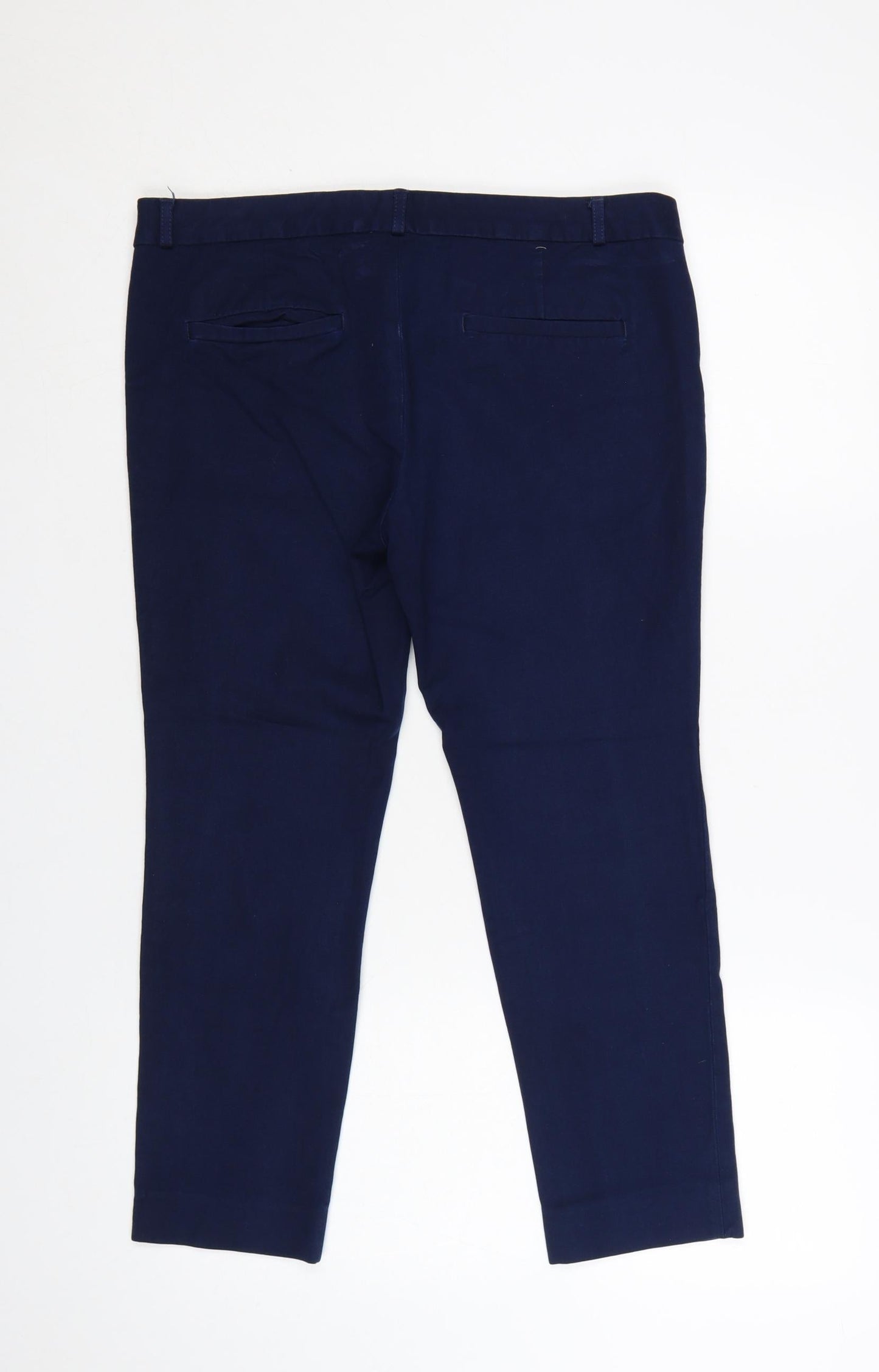 Banana Republic Women Petites Blue Slim Cropped Trousers Size 10