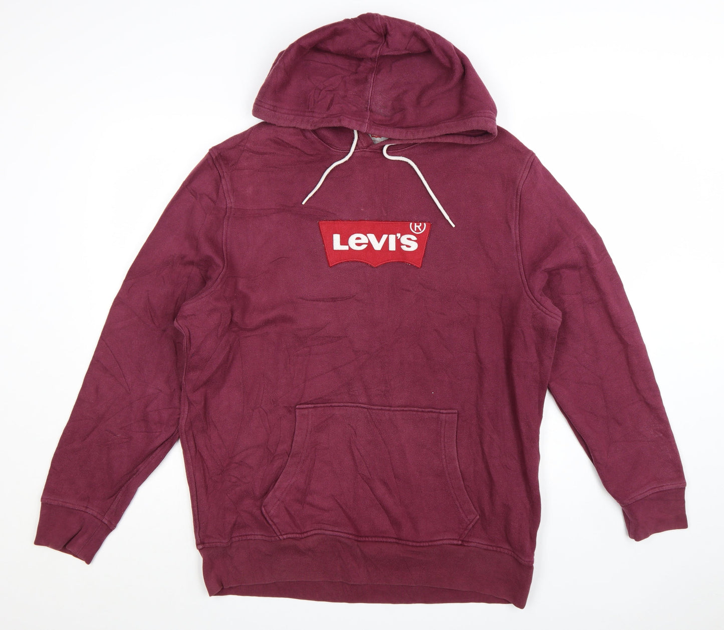 Levi's Men's Red XL Pullover Hoodie with Logo Graphic