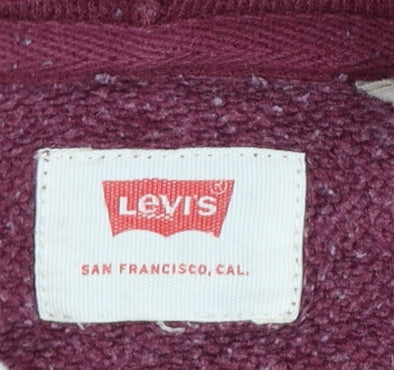 Levi's Men's Red XL Pullover Hoodie with Logo Graphic