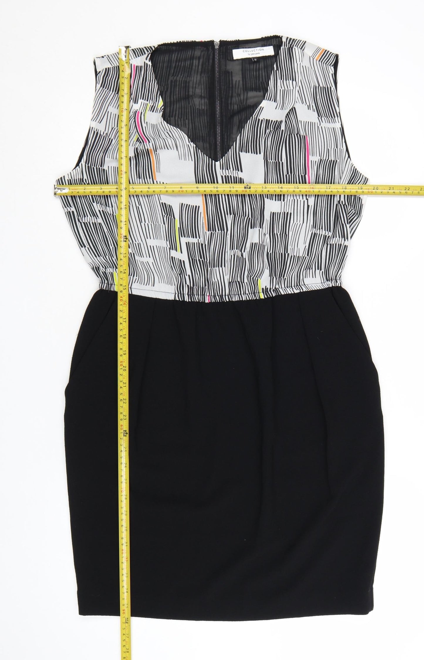 John Lewis Women’s Multicoloured Size 12 Sleeveless Sheath Dress