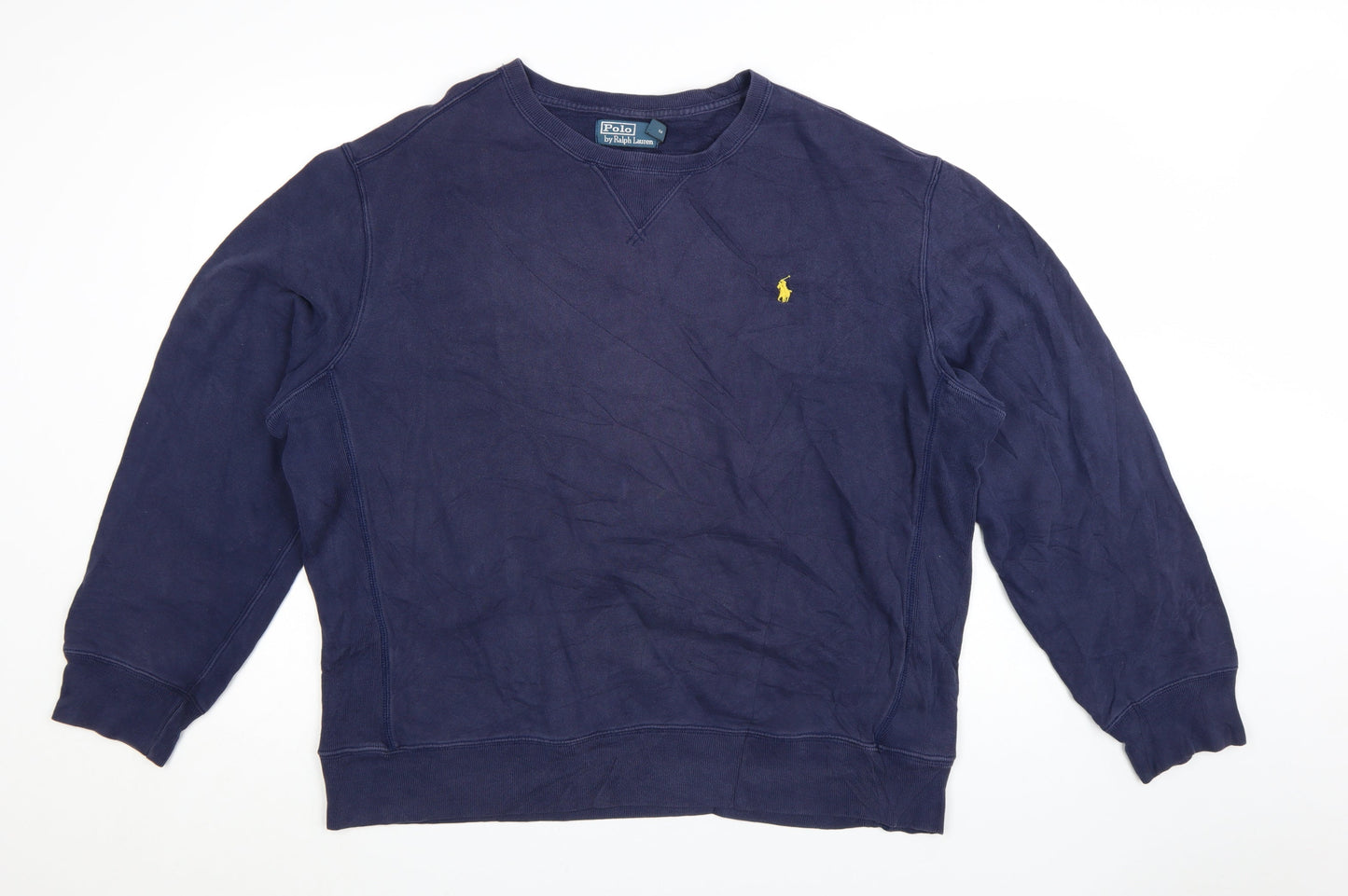 Polo Ralph Lauren Men's Blue XL Crew Neck Cotton Pullover Sweatshirt