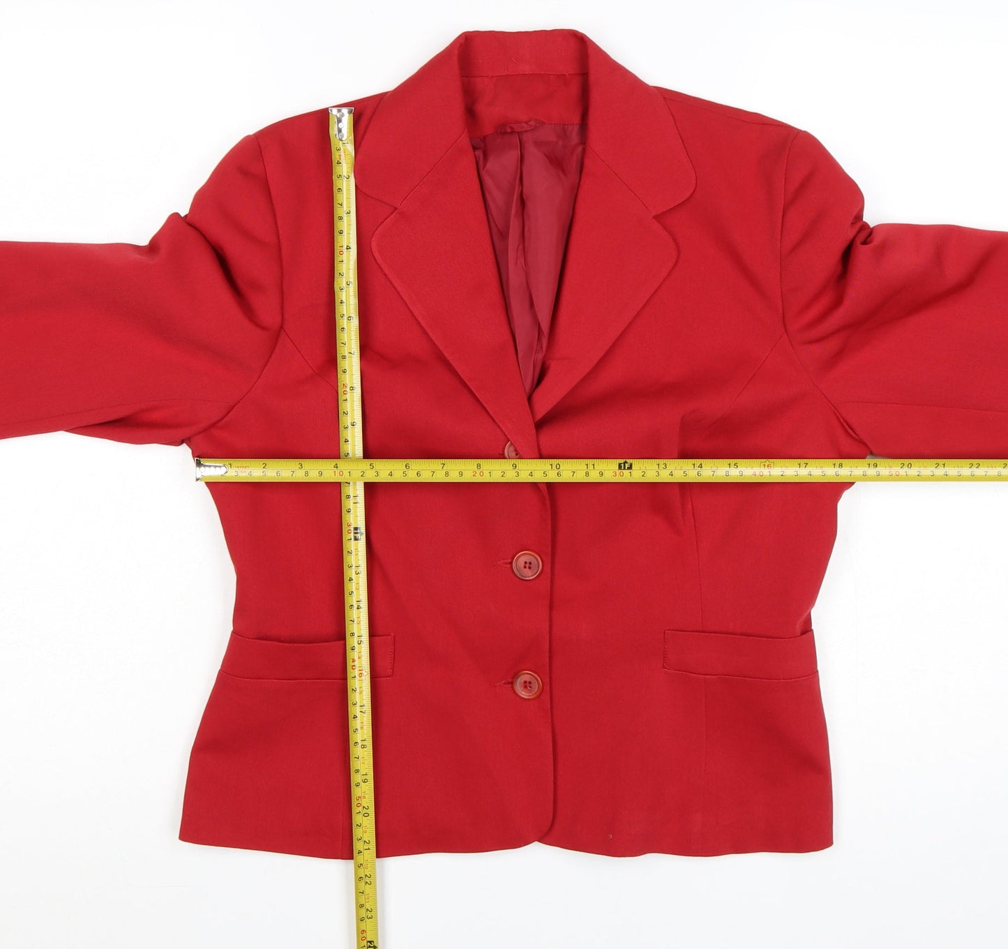 Dorothy Perkins Women's Red Blazer UK 14 Single-Breasted Classic Fit