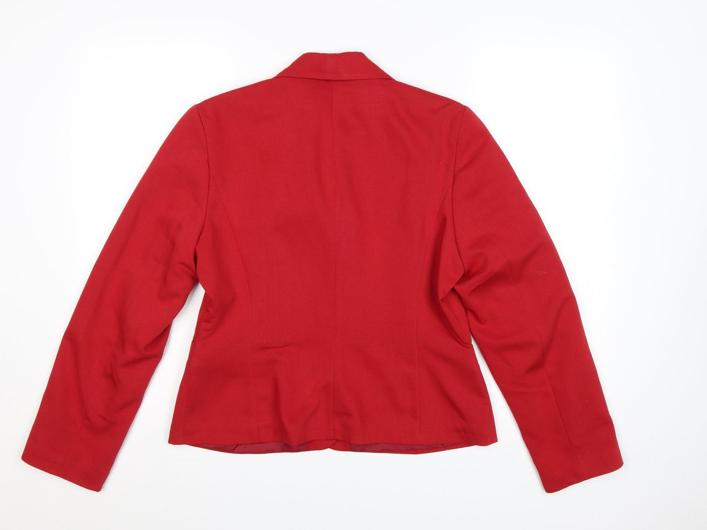Dorothy Perkins Women's Red Blazer UK 14 Single-Breasted Classic Fit