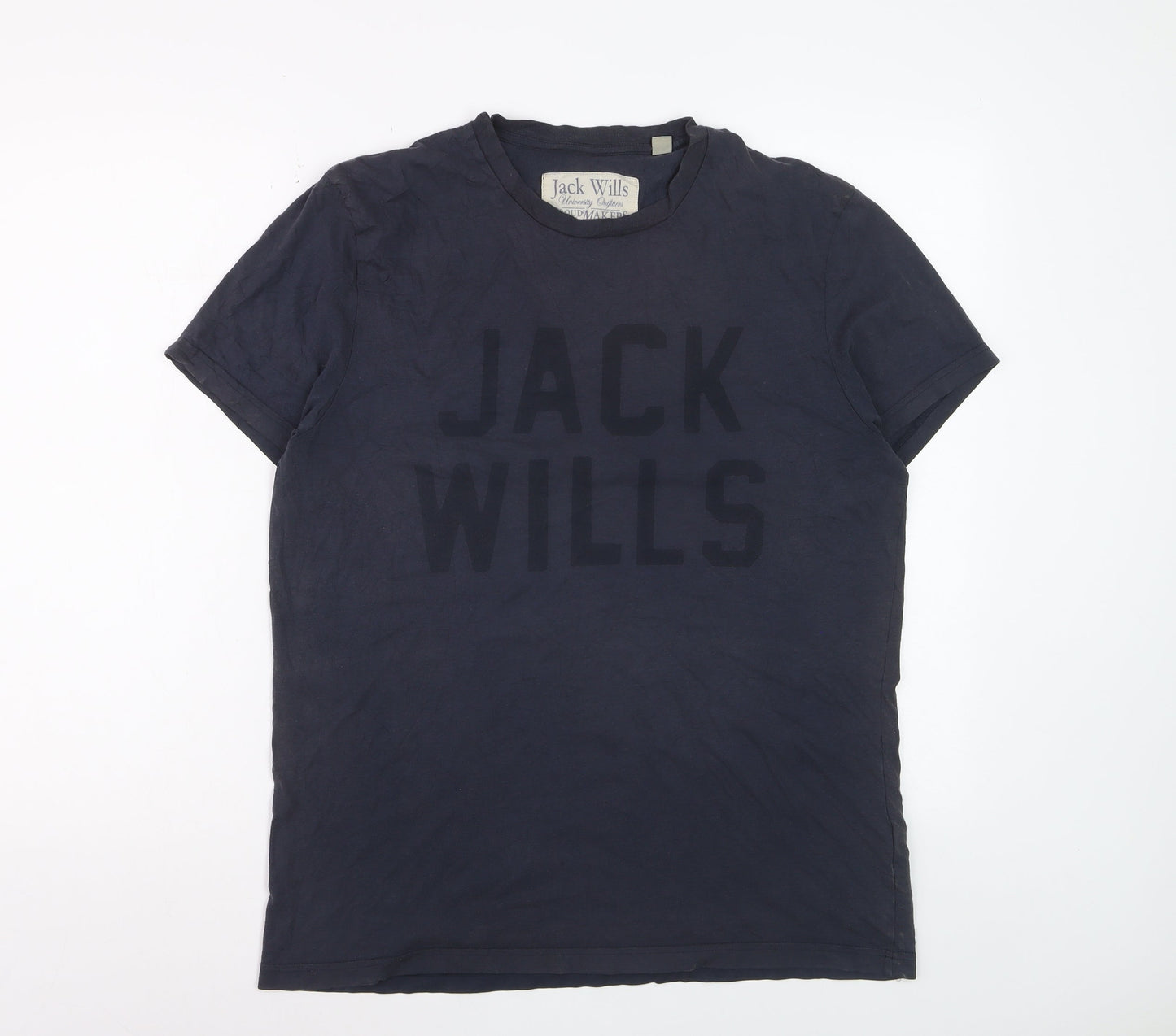 Jack Wills Men's Blue Cotton Crew Neck Short Sleeve T-Shirt M