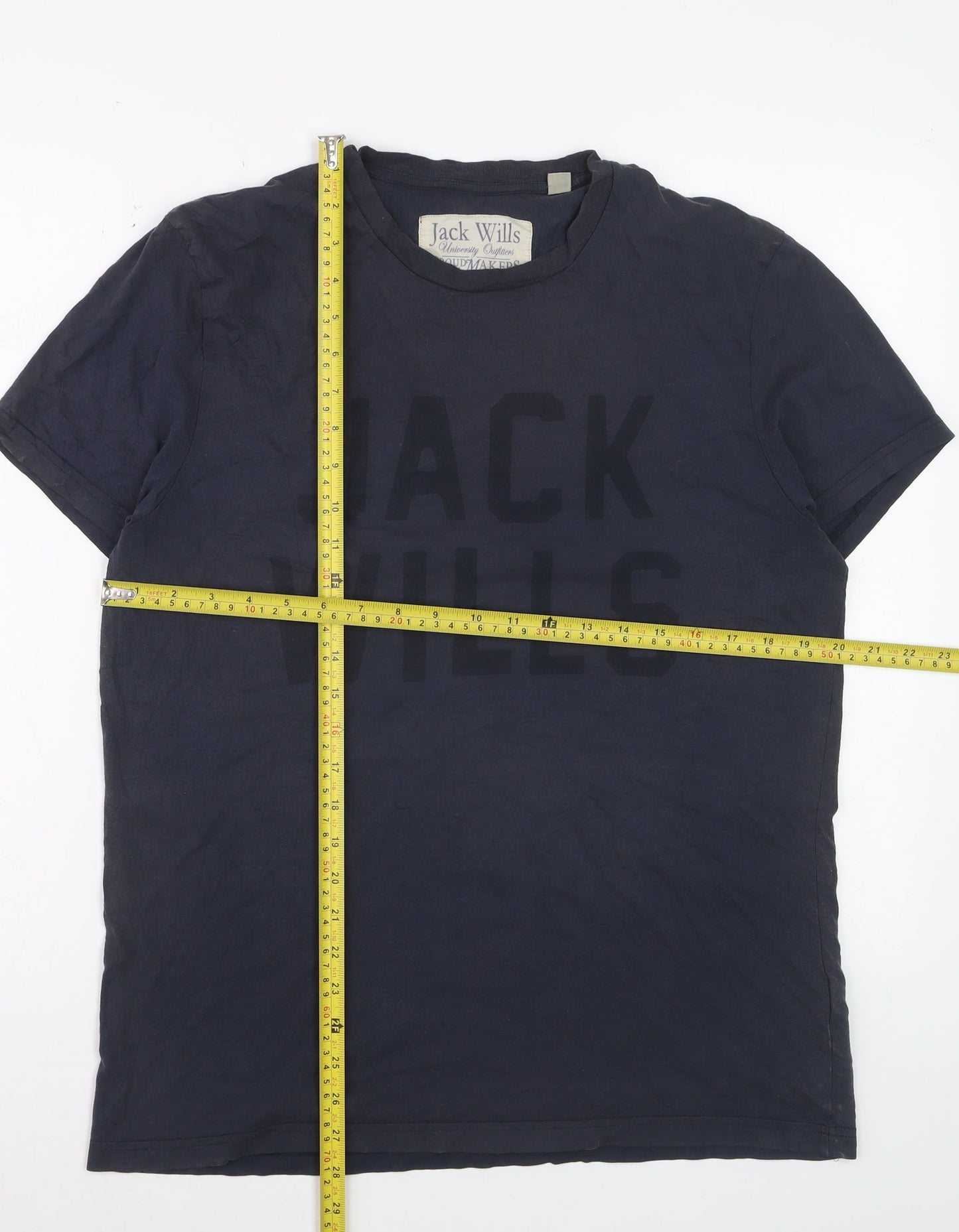 Jack Wills Men's Blue Cotton Crew Neck Short Sleeve T-Shirt M