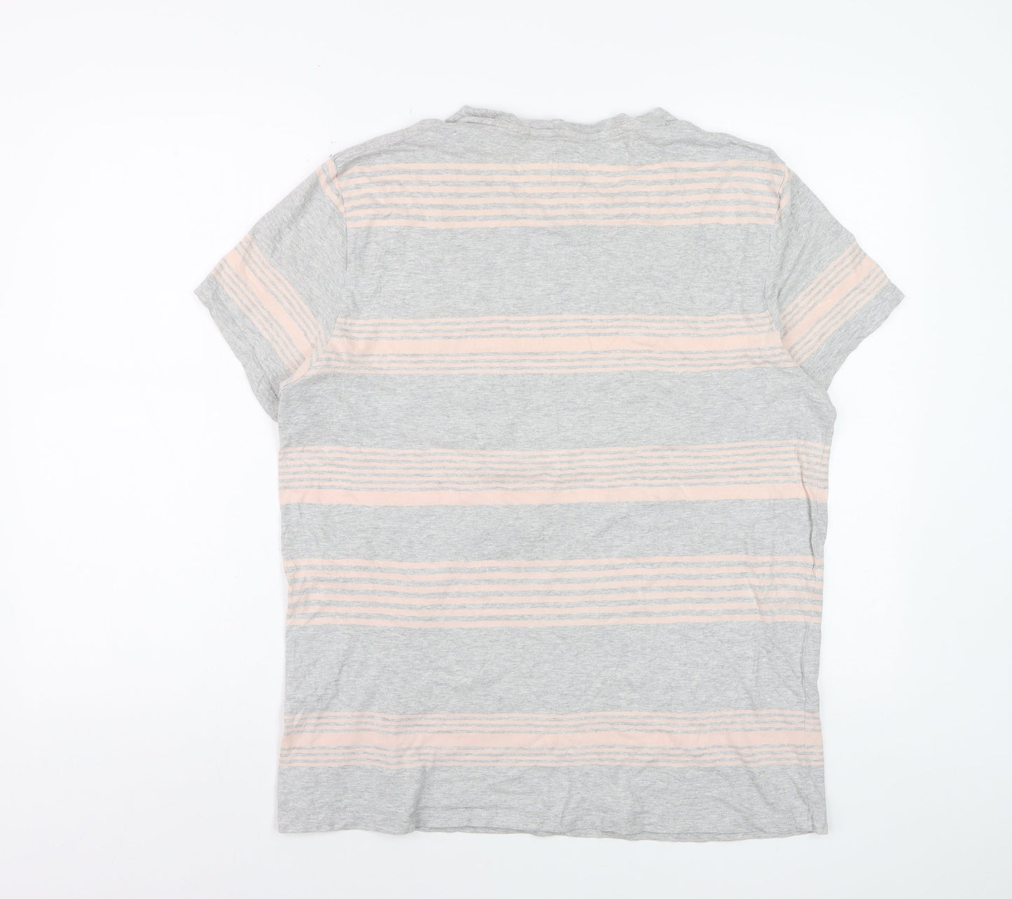 Jack Wills Men’s Grey Striped Cotton T-Shirt Size M Regular Fit