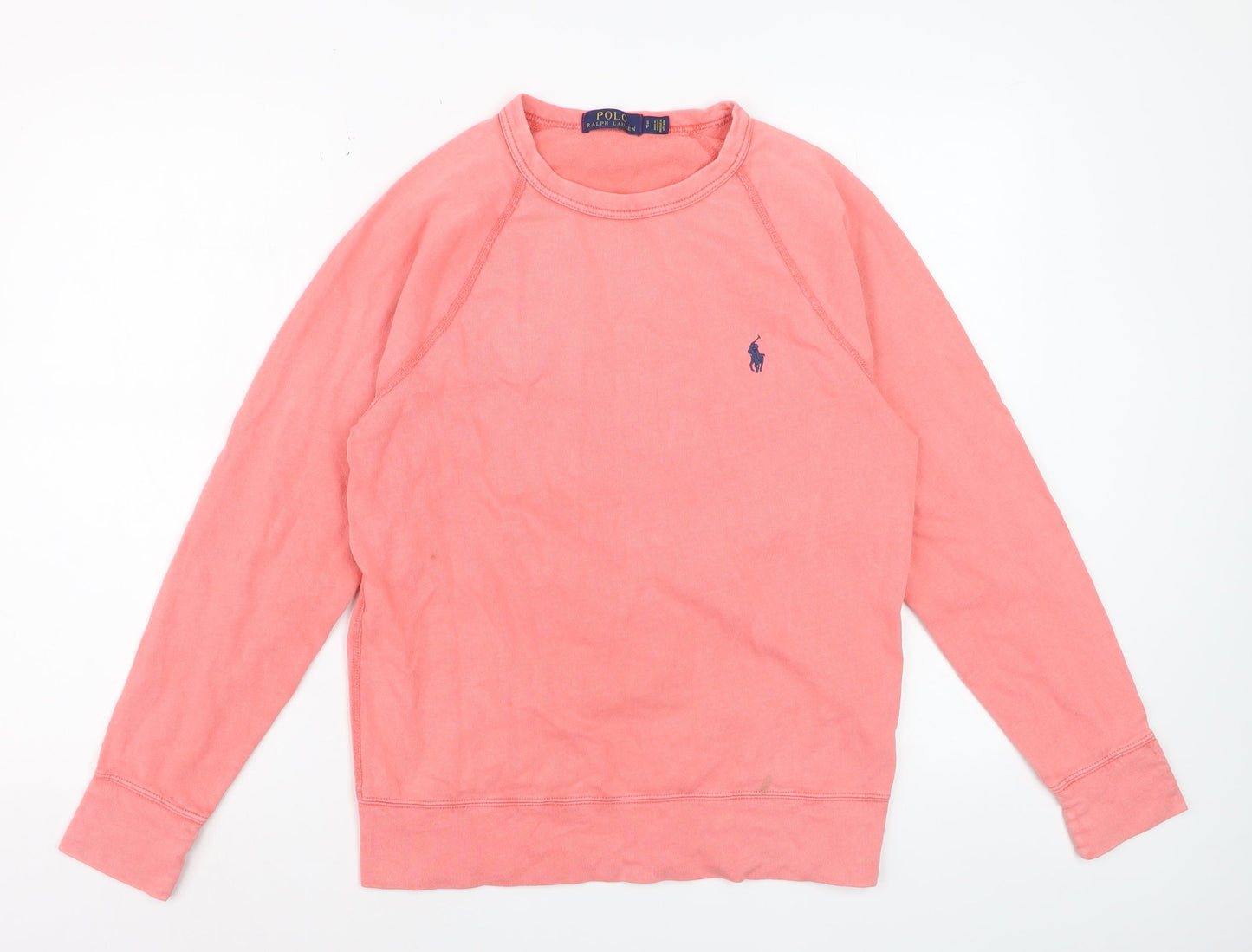Polo Ralph Lauren Men's Pink Cotton Crew Neck Sweatshirt Size S