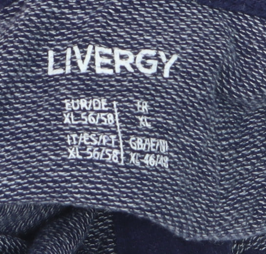 Livergy Men’s Blue Cotton Short Sleeve Polo Shirt XL