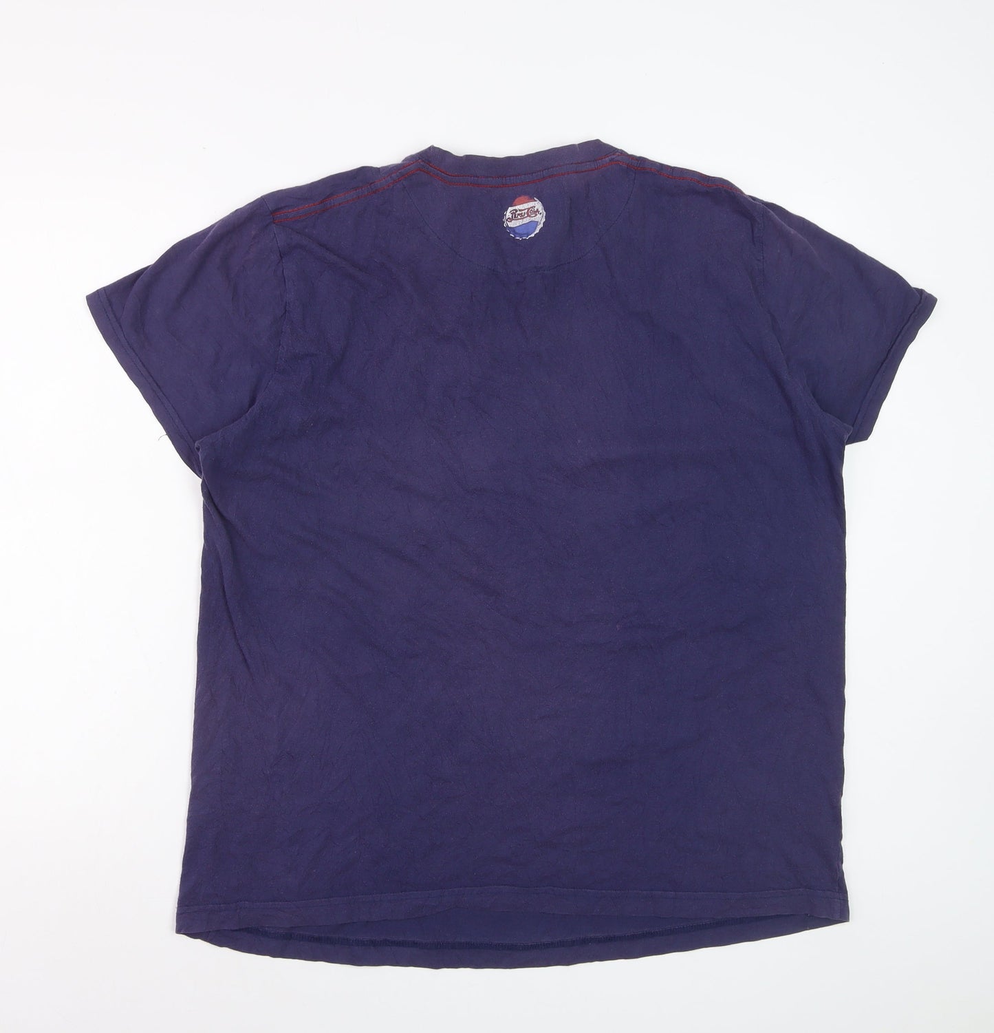 Pepsi Cola Men's Purple XXL Vintage Graphic Cotton T-Shirt