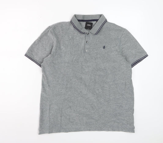 Burton Menswear London Grey Regular Fit Polo Shirt Size L